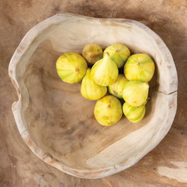 Raw Edge Teak Wood Bowl - Image 2