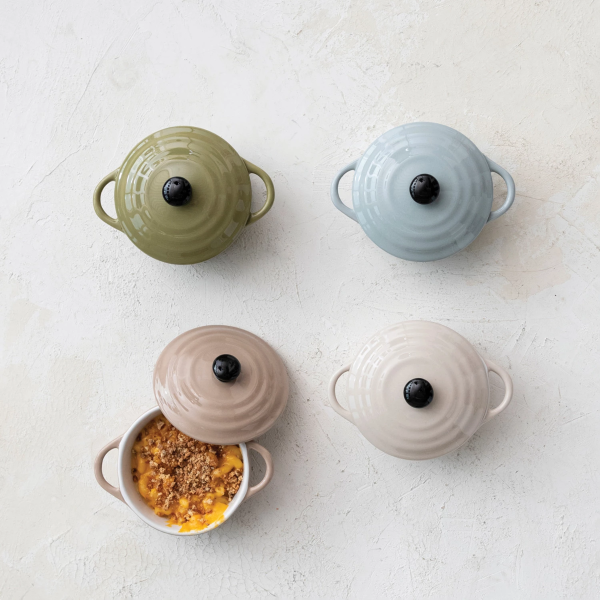 Stoneware Mini Lidded Baker - Image 3