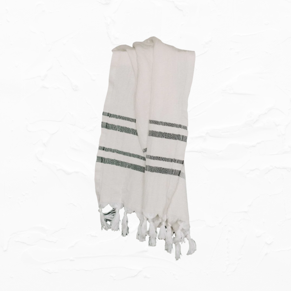 Turkish Cotton + Bamboo Hand Towel - Two Stripe